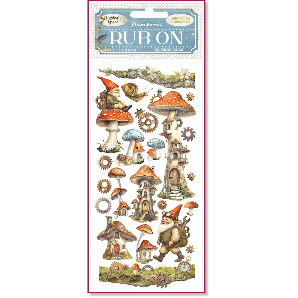    Stamperia -  - 10.16 x 21.6 cm   Hidden Grove - 