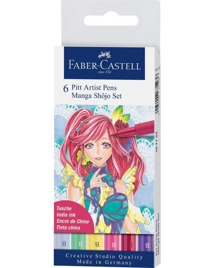  Faber-Castell Manga Shojo - 6    Pitt Artist Pens - 