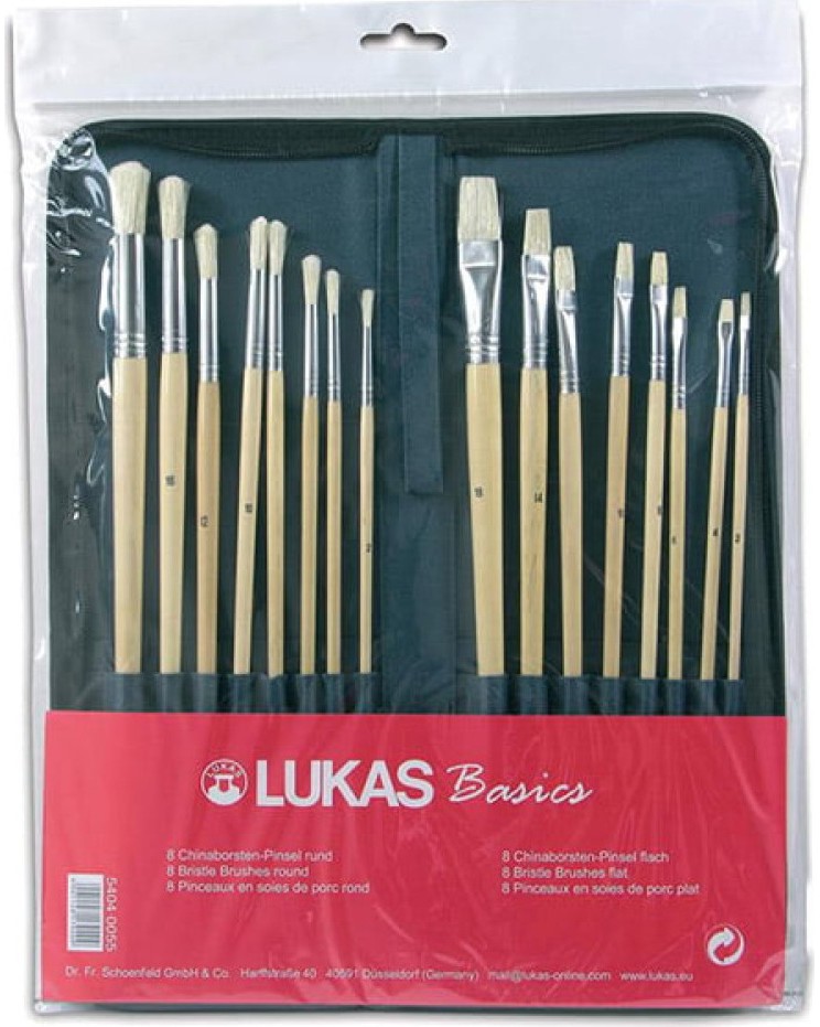 Четки за рисуване Lukas Четки за рисуване Lukas - 16 броя в несесер - четка