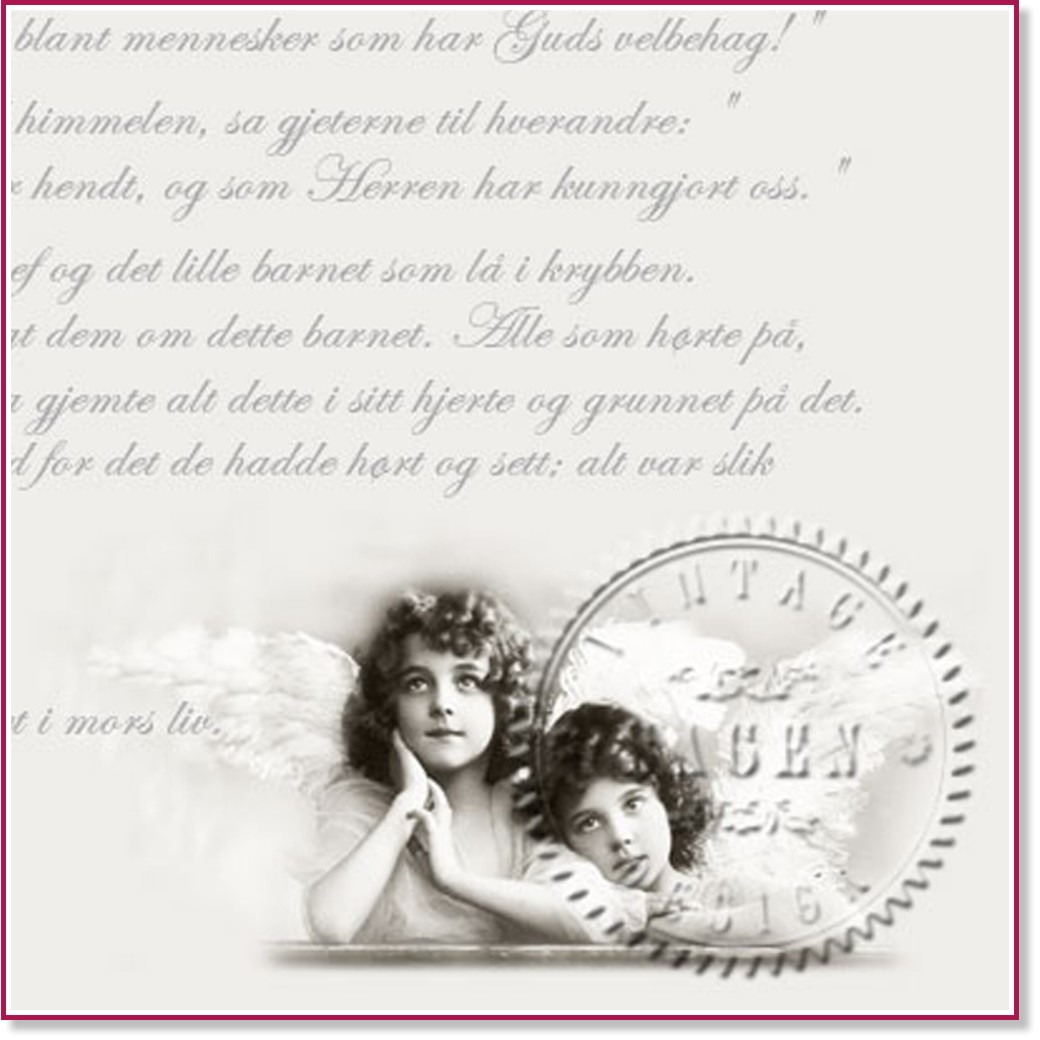 Салфетки за декупаж Sagen Vintage - Ангелчета и надпис Салфетки за декупаж Sagen Vintage - Ангелчета и надпис - 20 броя -