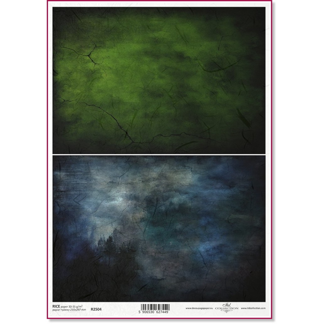 Декупажна хартия ITD Collection - Тъмни напукани фонове Декупажна хартия ITD Collection - Тъмни напукани фонове - A4 -