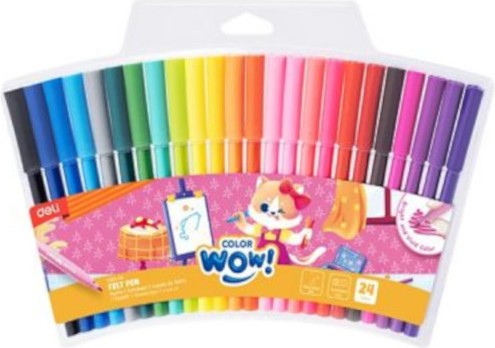 Флумастери Deli EC165 Флумастери Deli EC165 - 12 или 24 цвята от серията Color Wow -
