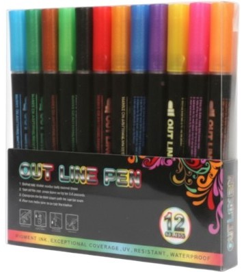 Контурни маркери Out Line Pen Контурни маркери Out Line Pen - 12 цвята -