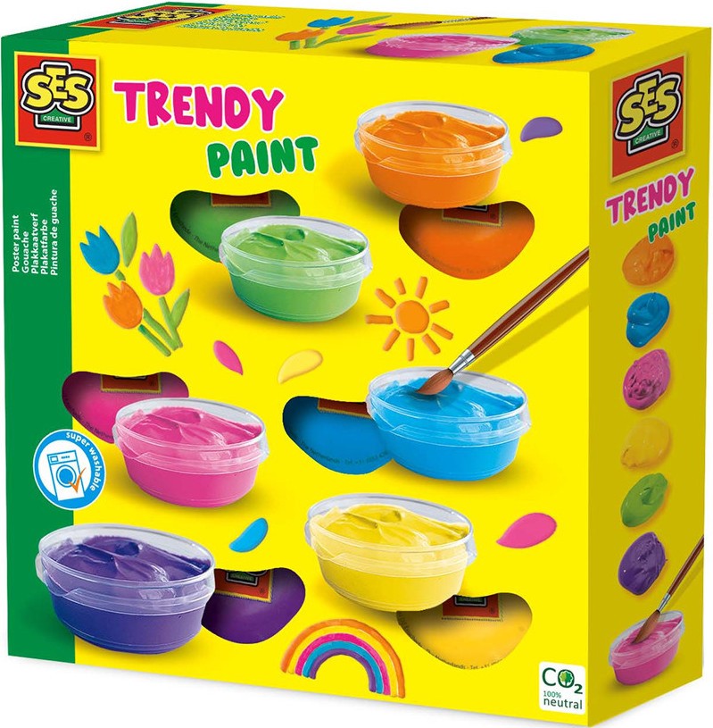 Бои за плакати SES Creative Trendy Бои за плакати SES Creative Trendy - 6 цвята - боя