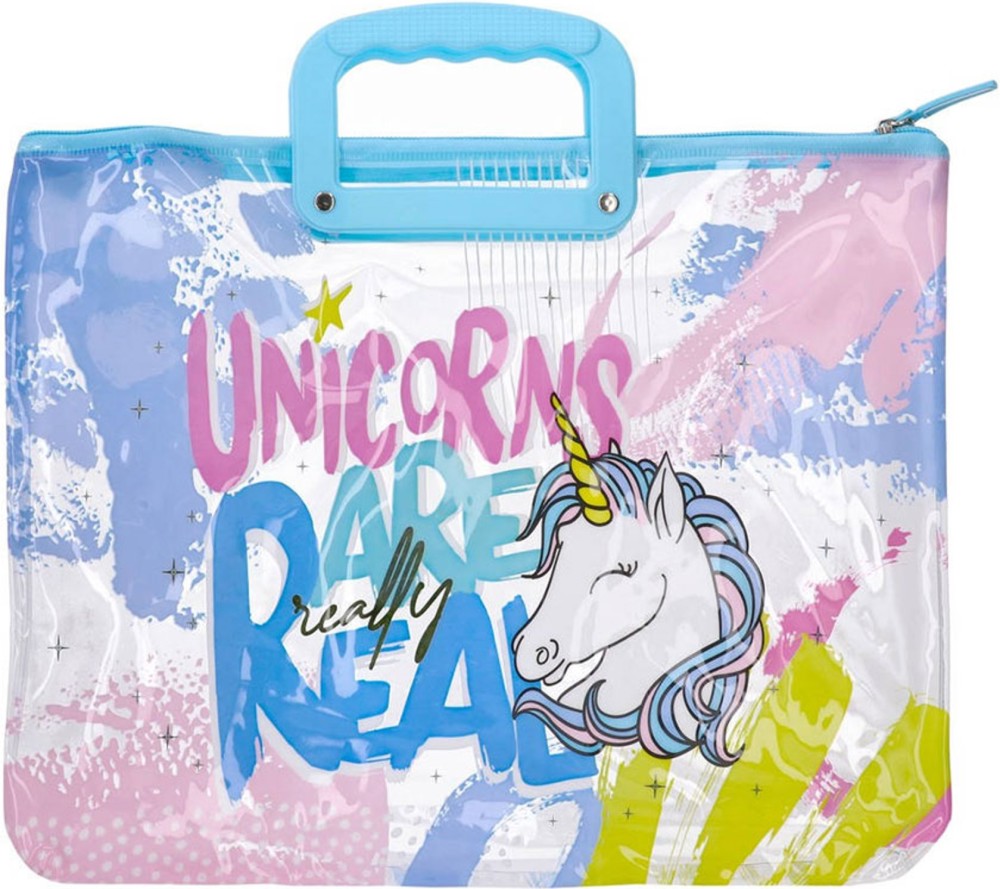 Чанта за рисунки Junior Case Fine Unicorn Чанта за рисунки Junior Case Fine Unicorn - 38 x 28.5 cm на тема Еднорози -
