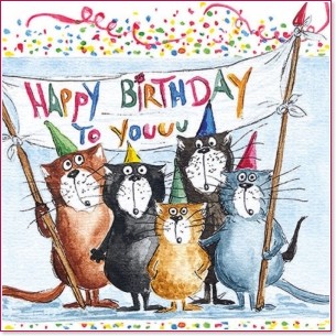    Ambiente Happy Birthday Cats - 20  - 