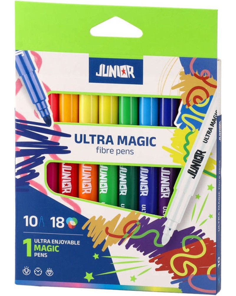 Флумастери Junior Ultra Magic Флумастери Junior Ultra Magic - 10 броя -
