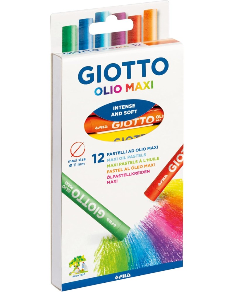 Маслени пастели Giotto Olio Maxi Маслени пастели Giotto Olio Maxi - 12, 24 или 48 цвята -