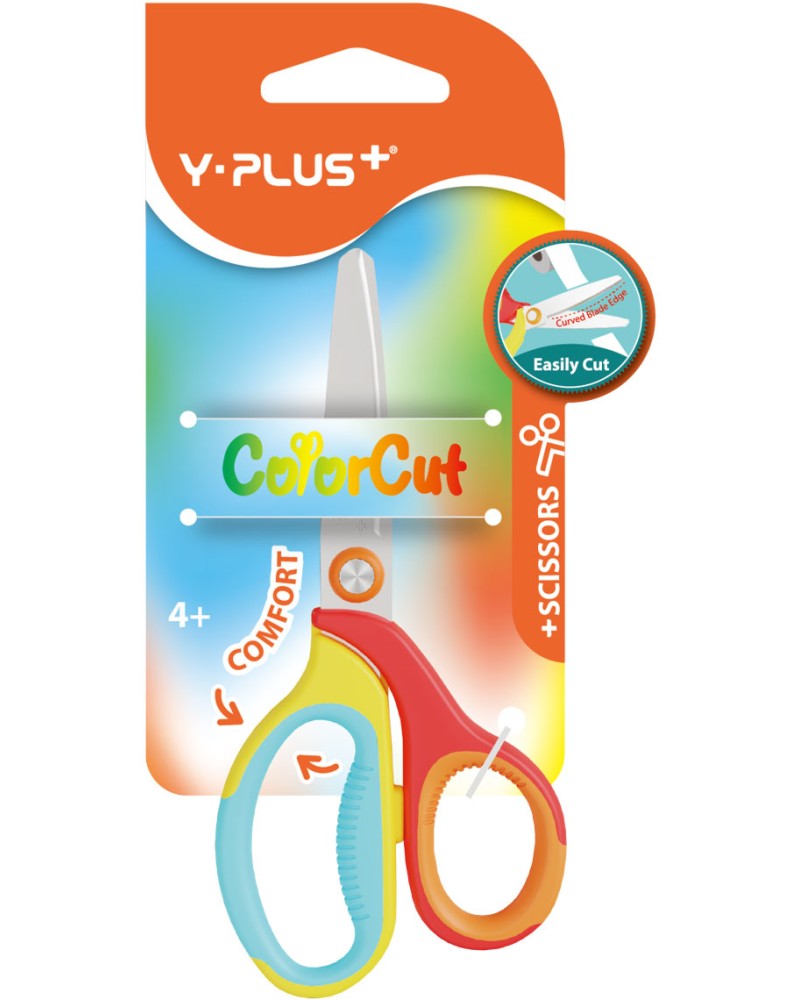 Детска ножица Y-Plus ColorCut Детска ножица Y-Plus ColorCut - 13 cm -