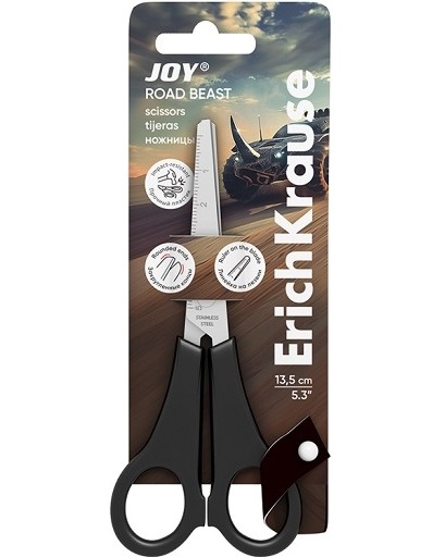 Детска ножица Erich Krause Joy Детска ножица Erich Krause Joy - 13.5 cm от серията Road Beast -