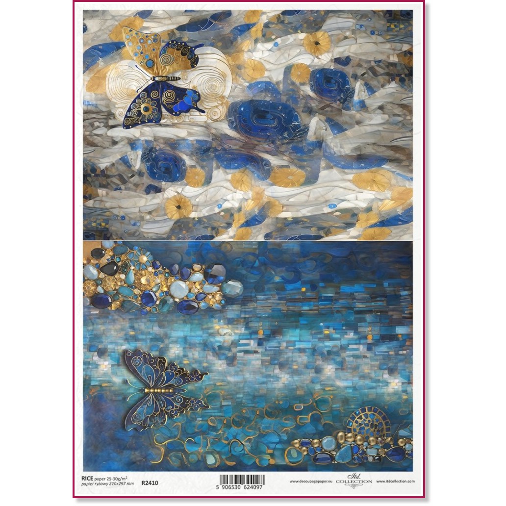 Декупажна хартия ITD Collection - Пеперуди Декупажна хартия ITD Collection - Пеперуди - A4 -