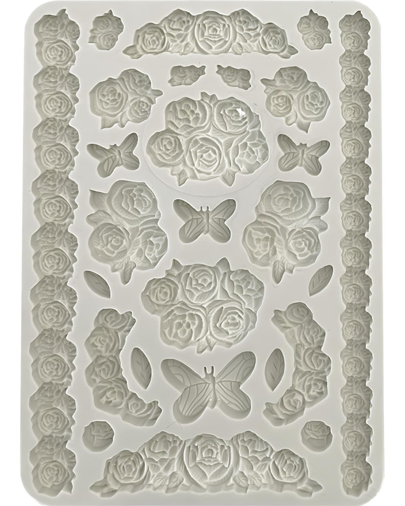 Силиконов 3D молд Stamperia Силиконов 3D молд Stamperia - 14.8 x 21 cm от колекцията Shabby Rose -