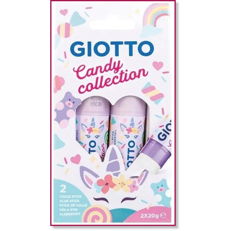 Сухо лепило Giotto Сухо лепило Giotto - 2 x 20 g от серията Candy Collection -
