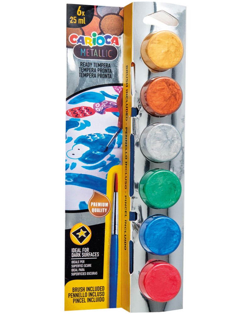      Carioca - 6  x 25 ml     Metallic - 