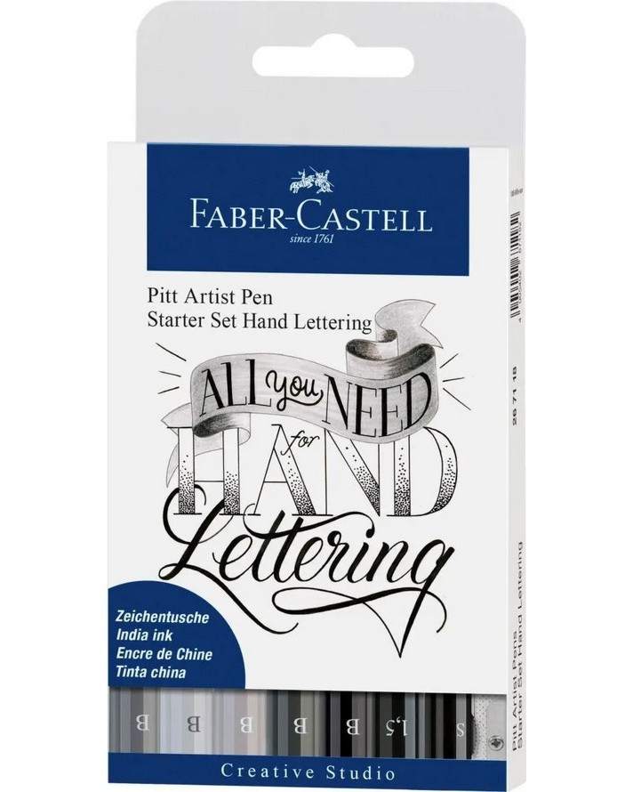 Тънкописци и маркери Faber-Castell Pitt Artist Pens Тънкописци и маркери Faber-Castell Pitt Artist Pens - 9 части от серията Creative studio -