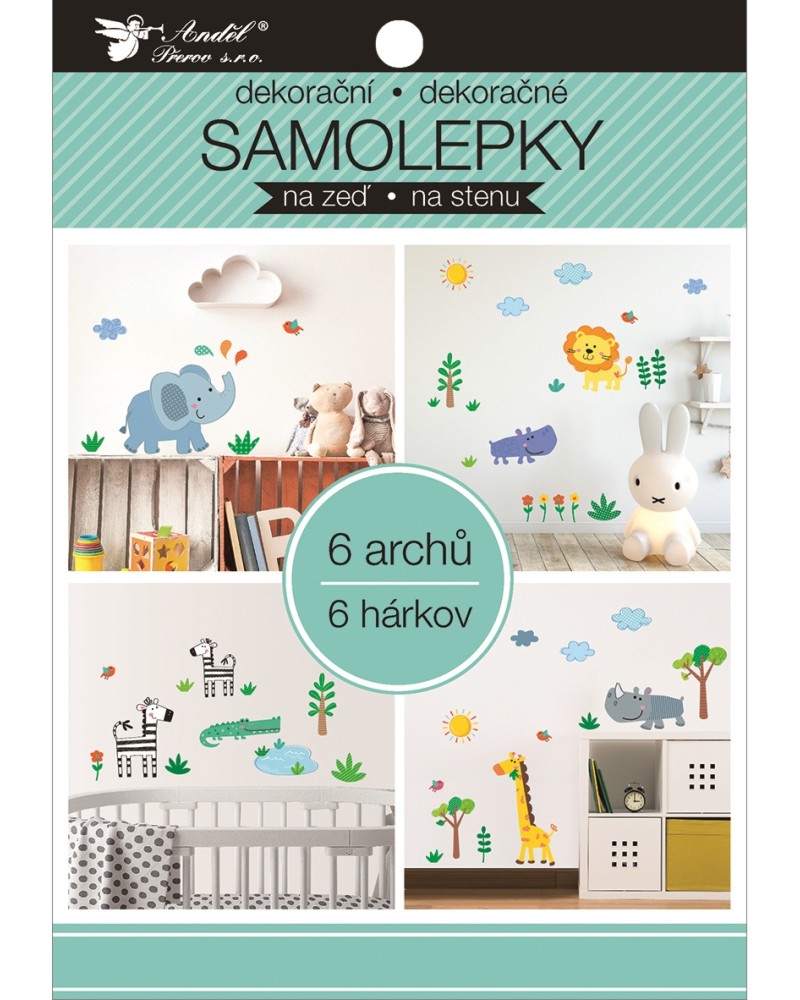 Стикери за стена Andel Prerov - Животни Стикери за стена Andel Prerov - Животни - 6 листа -