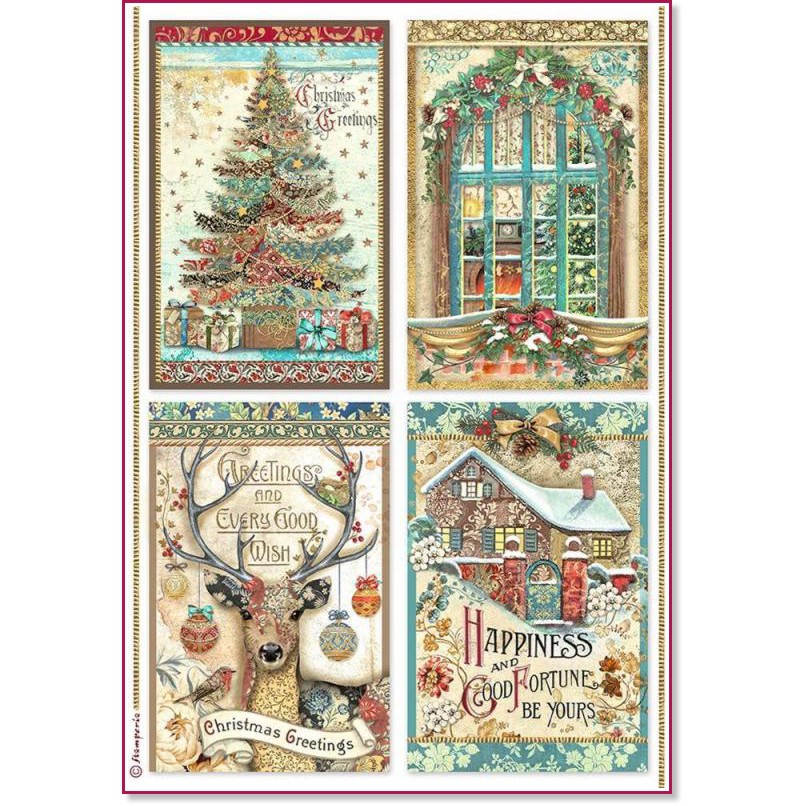   Stamperia -   - A4   Christmas Greetings - 