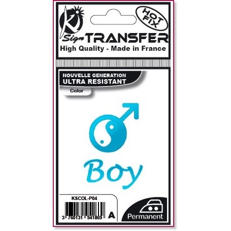 Трансферна декорация за текстил Ki-Sign - Момче Трансферна декорация за текстил Ki-Sign - Момче - 5 x 8 cm от серията Hot Fix -