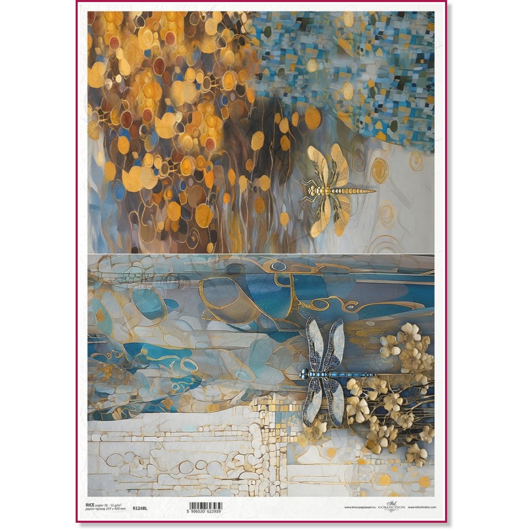 Декупажна хартия ITD Collection - Водно конче Декупажна хартия ITD Collection - Водно конче - A3 -