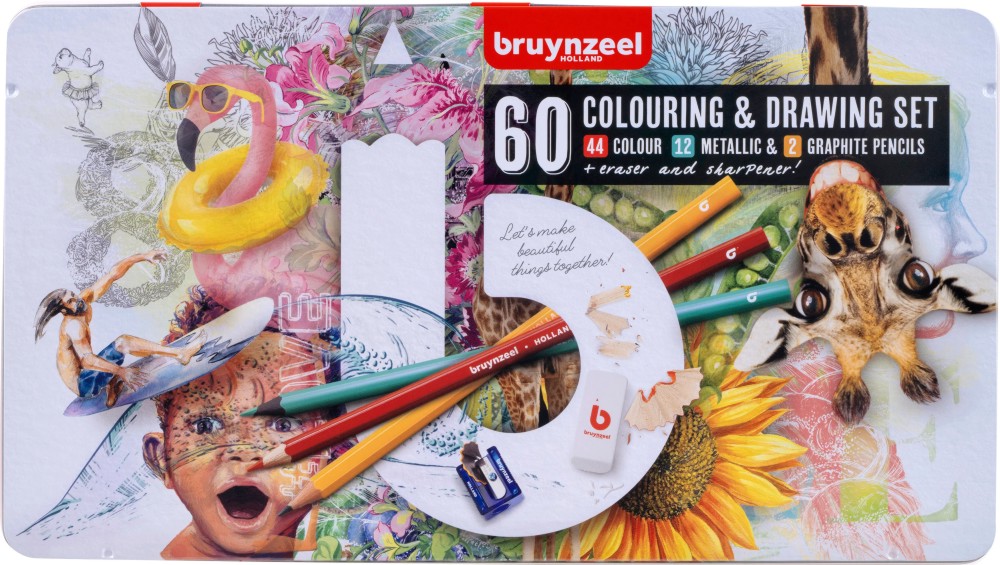 Цветни моливи Bruynzeel Creative Artists Цветни моливи Bruynzeel Creative Artists - 60 части -