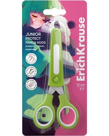 Детска ножица Erich Krause Junior Protect Panda Hugs Детска ножица Erich Krause Junior Protect Panda Hugs - 13 cm -