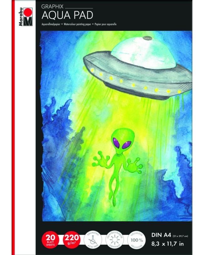 ���� �� ������� Marabu Graphix - 20 �����, A4, 220 g/m<sup>2</sup> - 