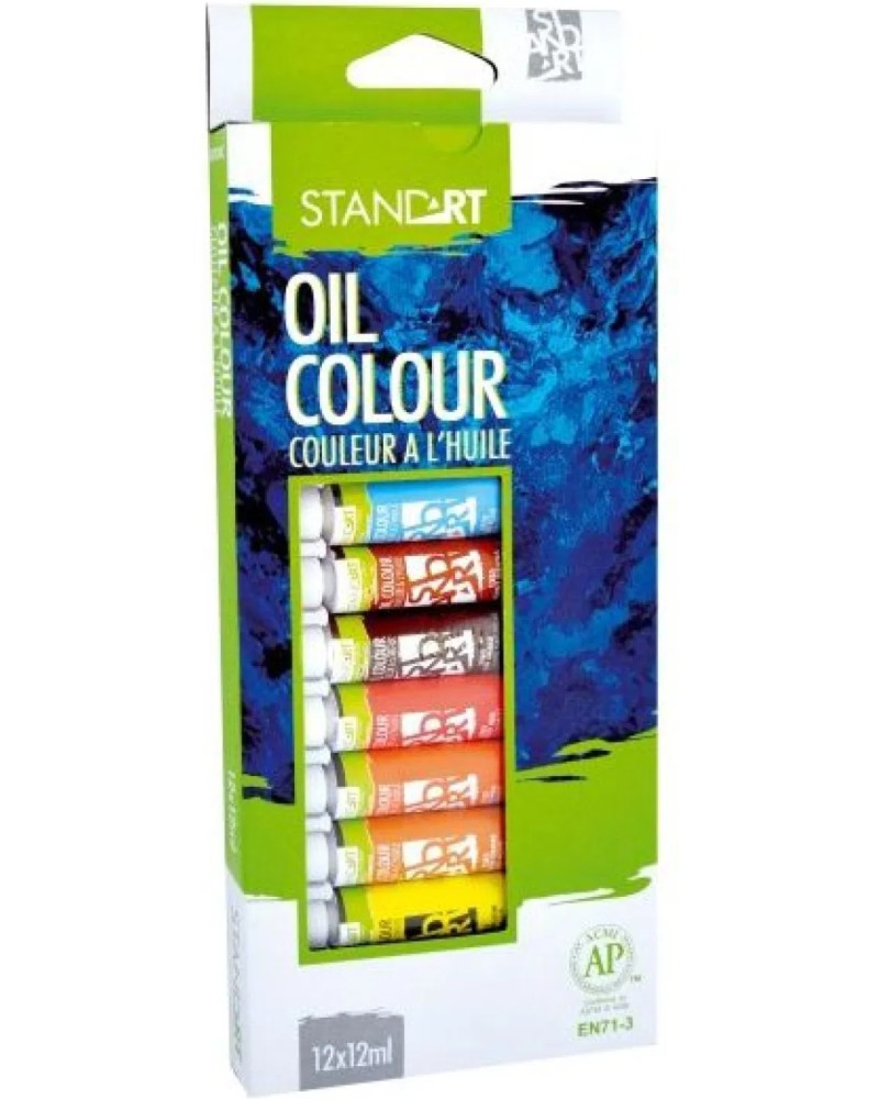 Маслени бои StandArt Маслени бои StandArt - 12 цвята x 12 ml - боя
