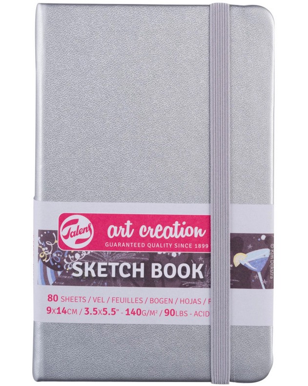 ������� �� �������� Royal Talens Shiny Silver - 80 �����, 140 g/m<sup>2</sup> �� ������� Art Creation - �������