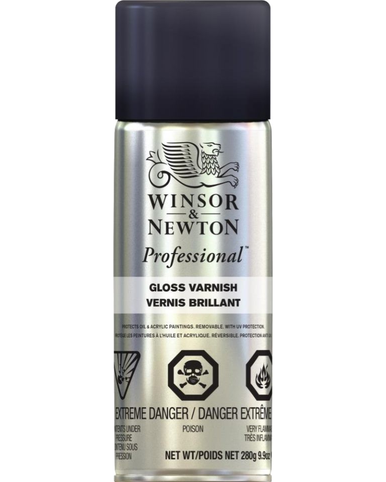 Краен лак-спрей с гланцов ефект Winsor & Newton Professional Краен лак-спрей с гланцов ефект Winsor & Newton Professional - 400 ml -