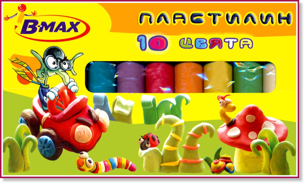 Пластилин B-Max - 10 цвята - 