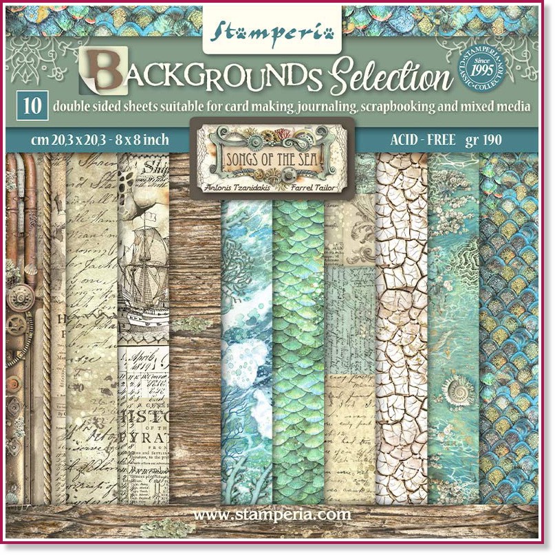 ������ �� ����������� Stamperia - ����� �� ������: ������ - 10 ����� �� ���������� Songs Of The Sea - 