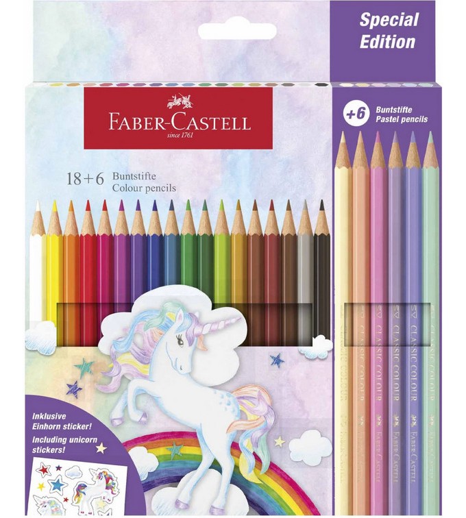 ������ ������ Faber-Castell - ������� - 18 ����� + 6 �������� � ������� - 
