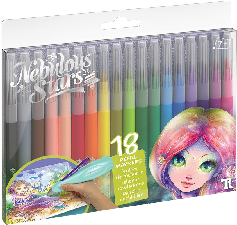 Цветни маркери Nebulous Stars Цветни маркери Nebulous Stars - 18 цвята -
