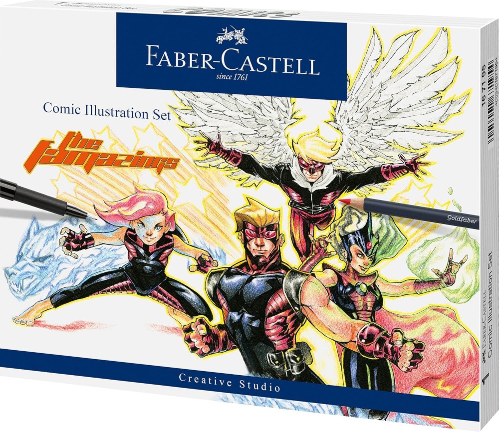 �������� �� ������� Faber-Castell Comic Illustration - 15 ����� �� ������� Pitt Artist Pens - 