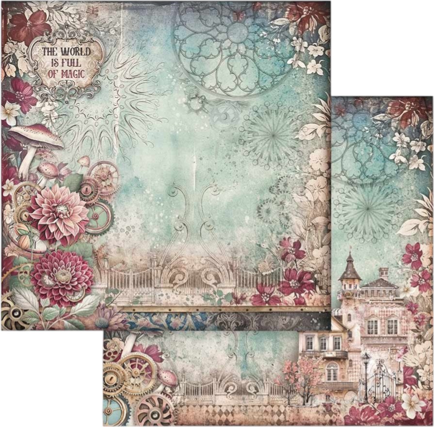 Картон за скрапбукинг Stamperia - The World is Full of Magic Картон за скрапбукинг Stamperia - The World is Full of Magic - 30.5 x 30.5 cm от колекцията Master of Magic -