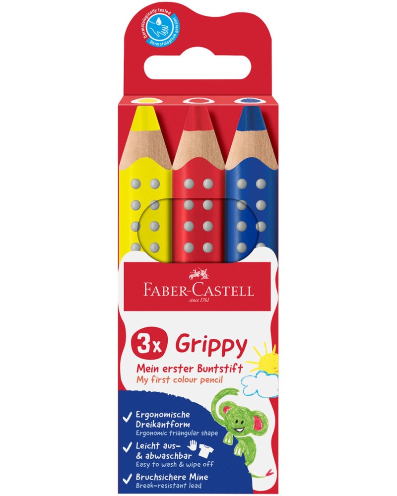 ������ ������ Faber-Castell - 3 ��� 4 ����� �� ������� Grippy - 