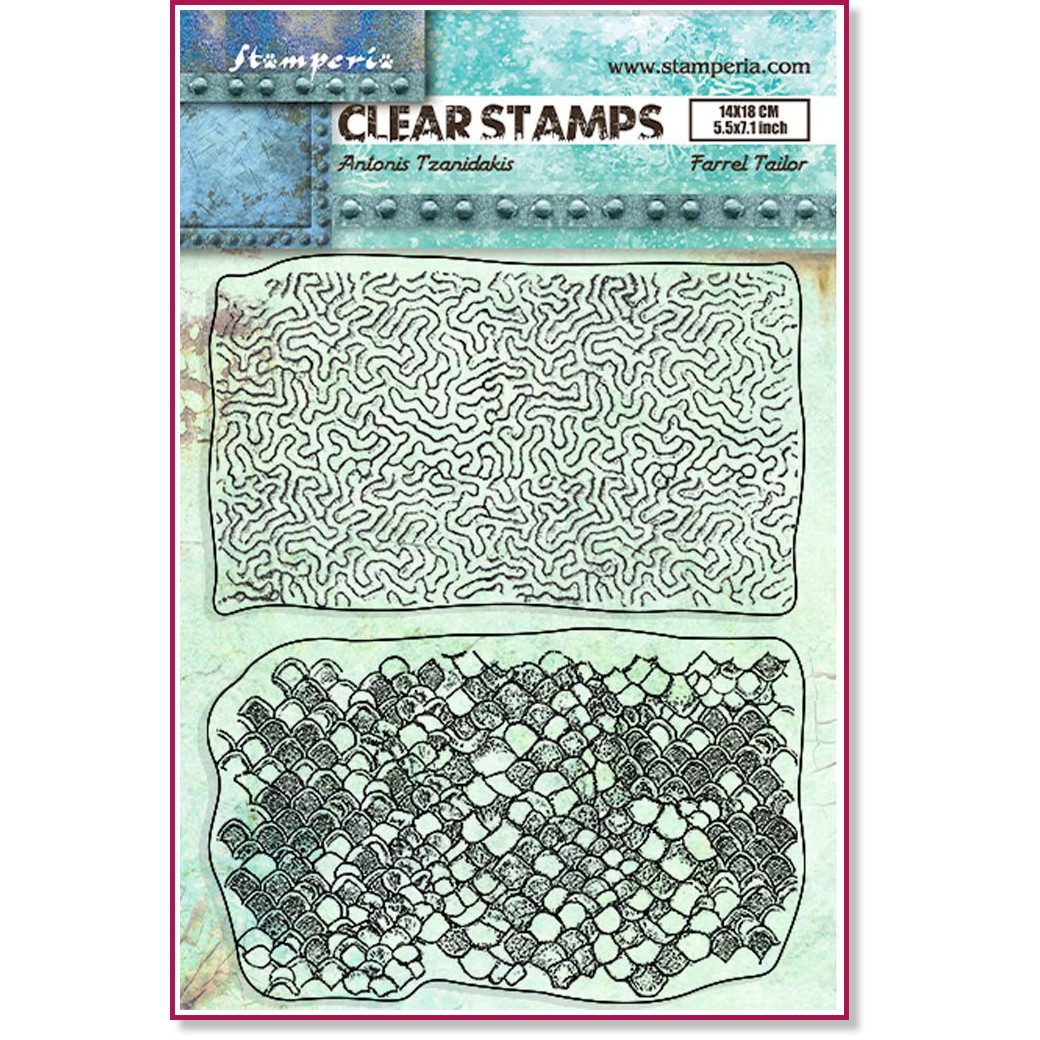 Гумени печати Stamperia - Текстура Гумени печати Stamperia - Текстура - 14 x 18 cm от колекцията Songs Of The Sea -