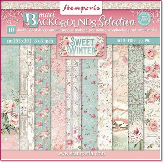    Stamperia -   - 10 , 30.5 x 30.5 cm   Sweet winter - 