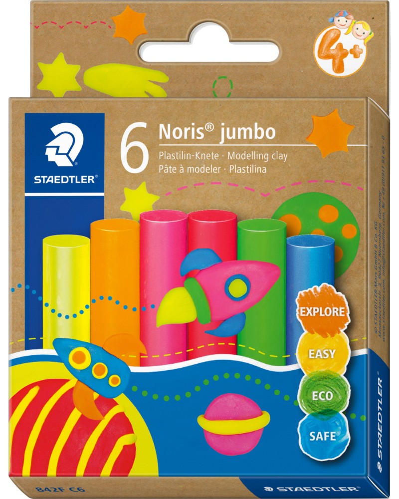 ��������� Staedtler Noris Jumbo Neon - 6 ����� - 