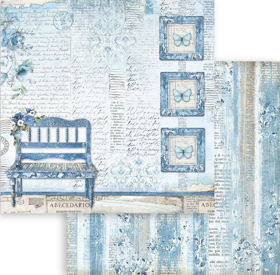    Stamperia -  - 30.5 x 30.5 cm   Blue Land - 