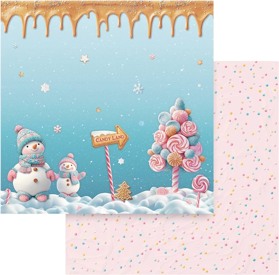    Stamperia -   - 30.5 x 30.5 cm   Candy Christmas - 