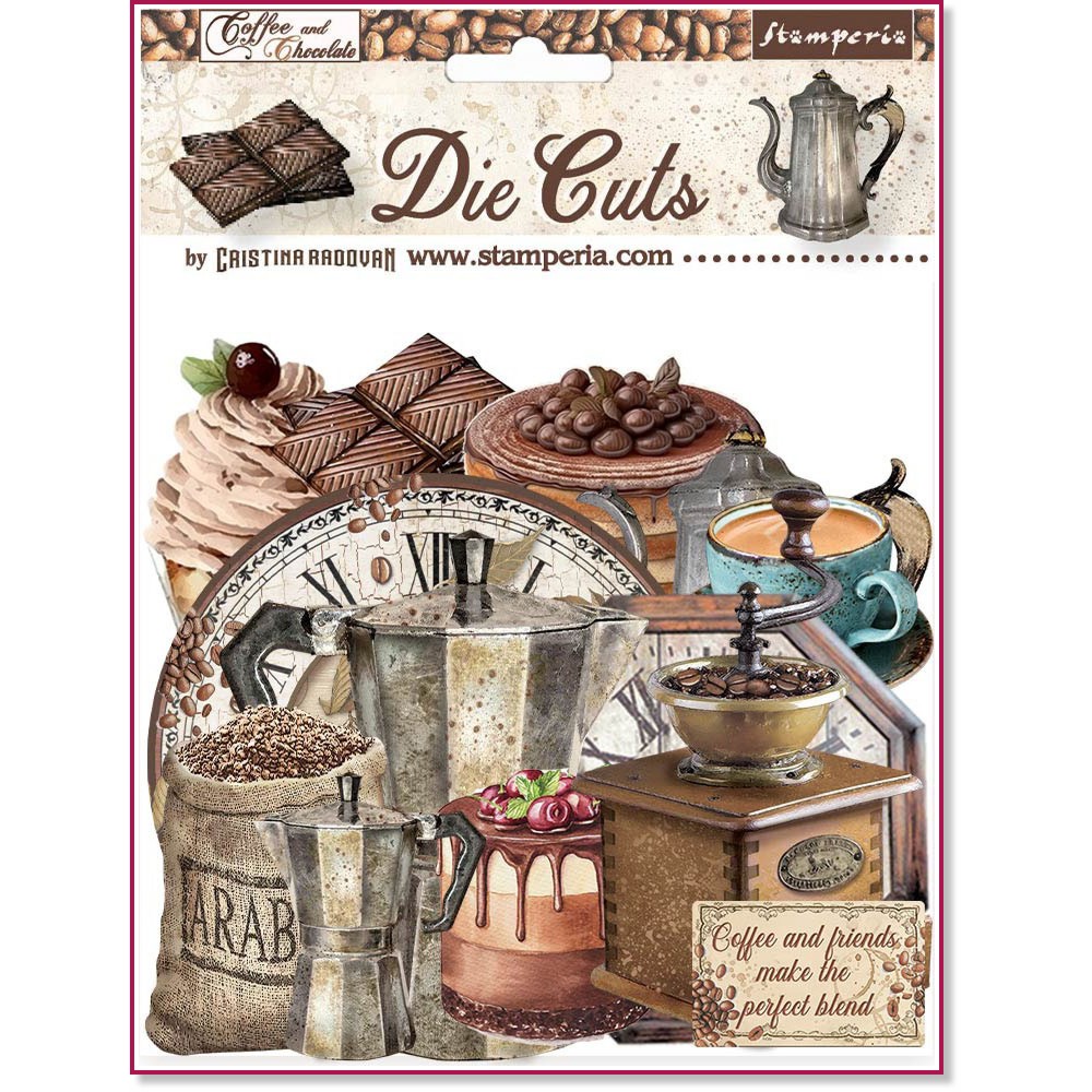 ��������� ������� Stamperia - ���� � ������� - 53 ���� �� ���������� Coffee and chocolate - 