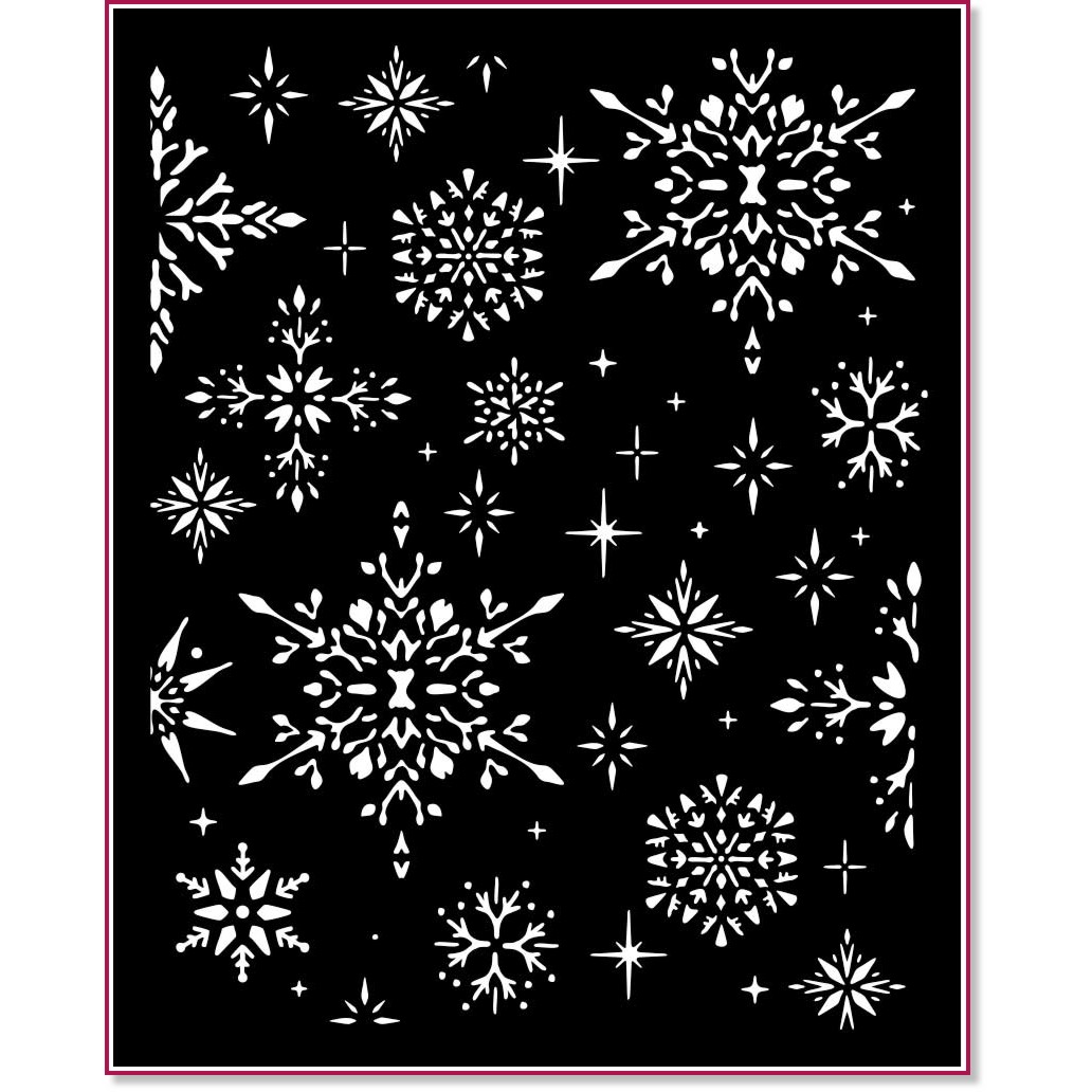 Шаблон Stamperia - Снежинки Шаблон Stamperia - Снежинки - 20 x 25 cm от колекцията The Owl's House -