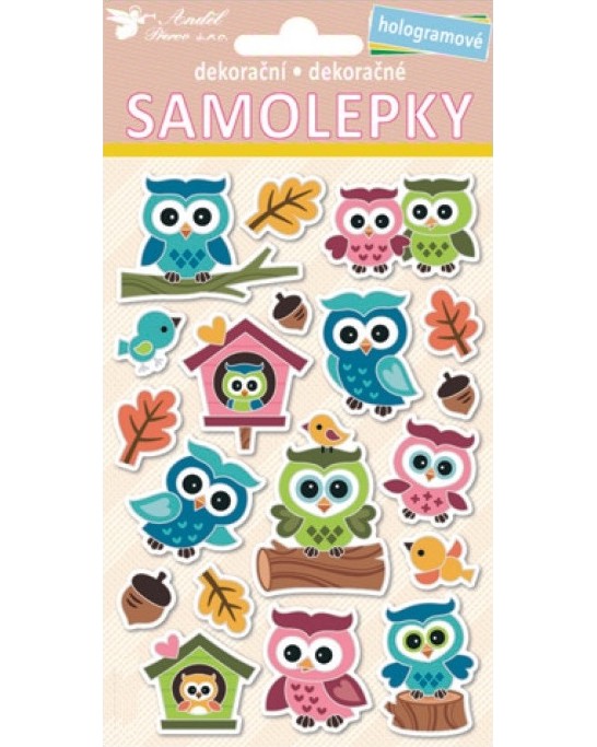 Стикери с холографски ефект Andel Prerov Owls Стикери с холографски ефект Andel Prerov Owls -