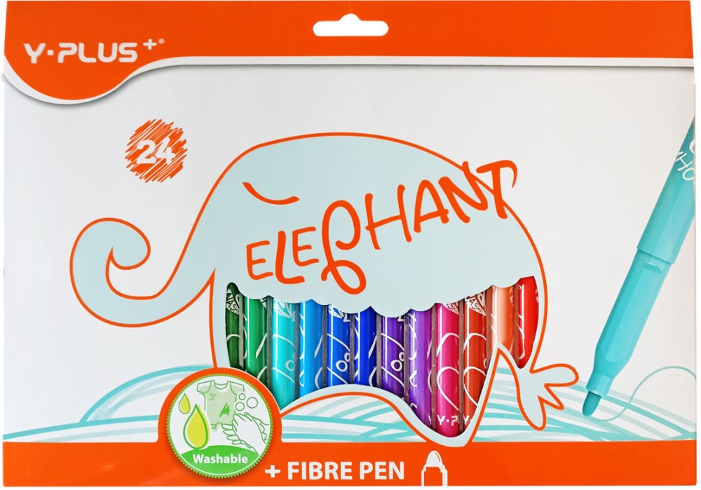Флумастери Y-Plus Elephant Флумастери Y-Plus Elephant - 24 цвята -
