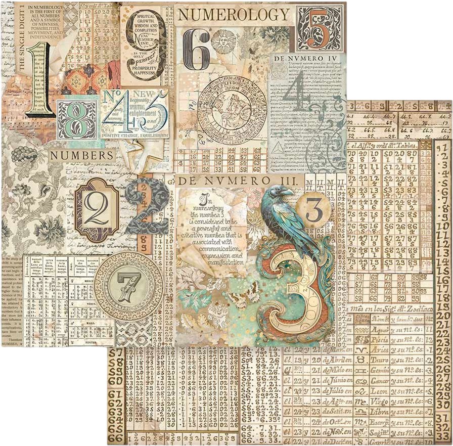 Хартия за скрапбукинг Stamperia Хартия за скрапбукинг Stamperia - 30.5 x 30.5 cm от колекцията Fortune -