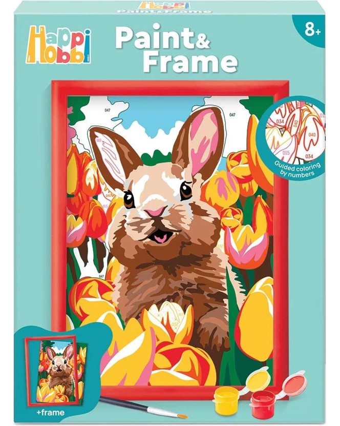 Рисуване по номера As Company Paint & Frame - Весело зайче Рисуване по номера As Company Paint & Frame - Весело зайче -