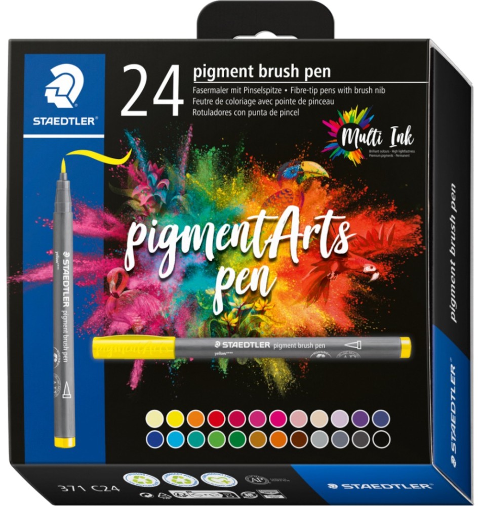 ������� � ���� ��� ����� Staedtler Pigment Brush 371 - 24 ��� 36 ����� - 