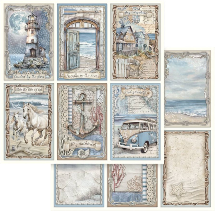 ������ �� ����������� Stamperia - �������� - 30.5 x 30.5 cm �� ���������� Silent sea - 