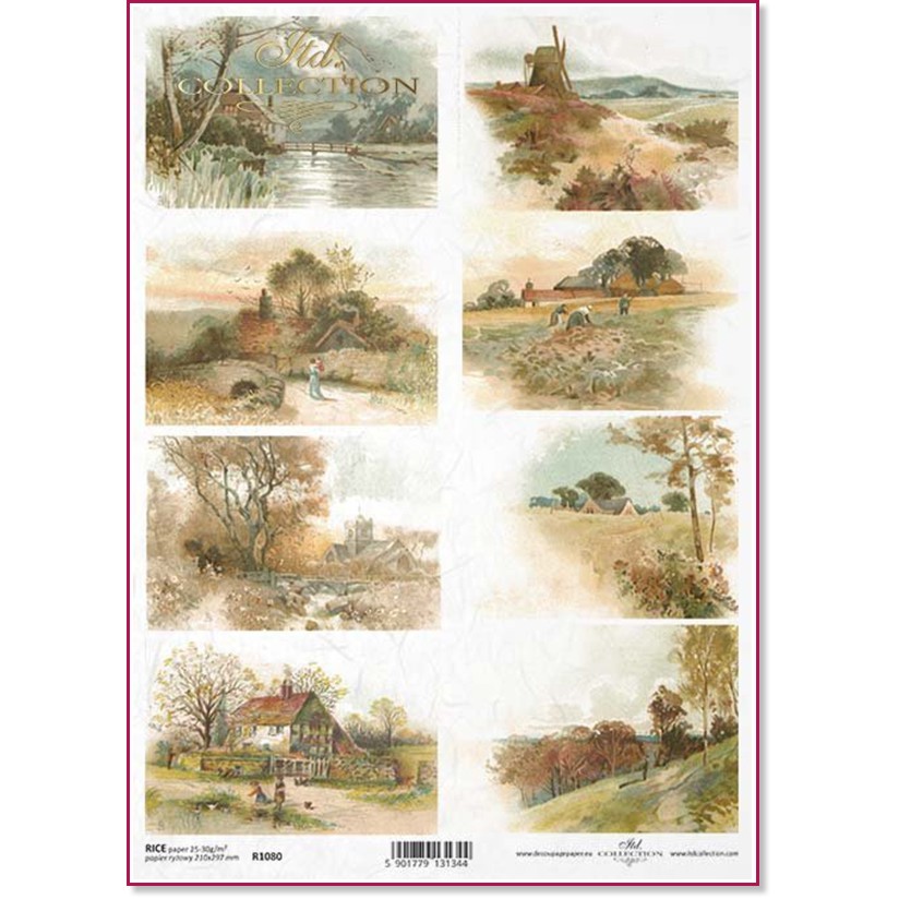Декупажна хартия ITD Collection - Пейзажи Декупажна хартия ITD Collection - Пейзажи - A4 -